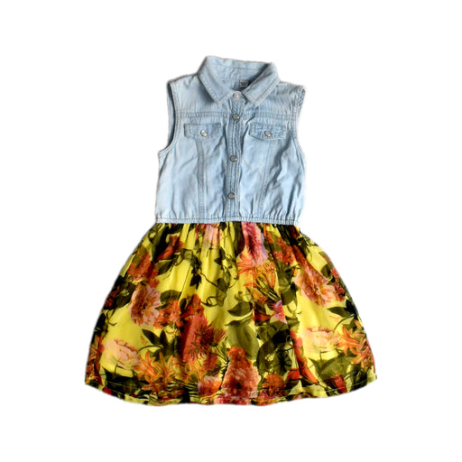 A Blue Sleeveless Dresses from Guess in size 3T for girl. (Front View)