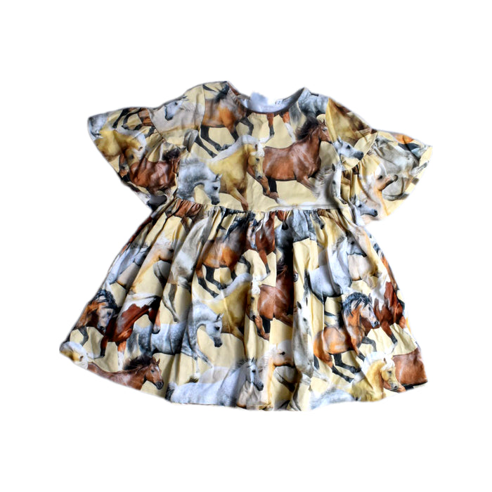 A Multicolour Short Sleeve Dresses from Molo in size 3T for girl. (Front View)