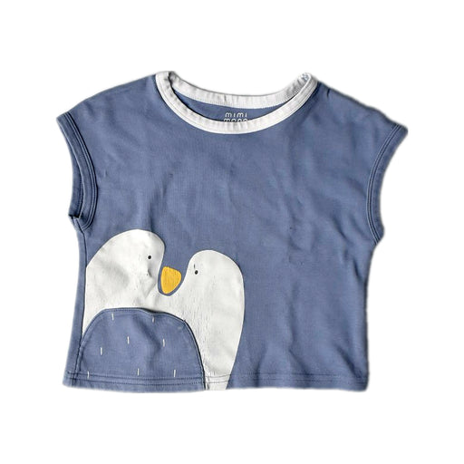 A Blue Short Sleeve Tops from Mimi Mono in size 12-18M for boy. (Front View)