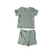 A Green Shorts Sets from Mori in size 18-24M for boy. (Back View)