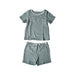A Teal Shorts Sets from Mori in size 18-24M for neutral. (Front View)