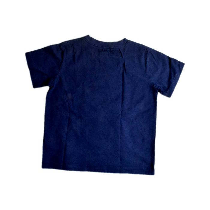A Blue Short Sleeve T Shirts from Bape by A Bathing Ape in size 7Y for boy. (Back View)