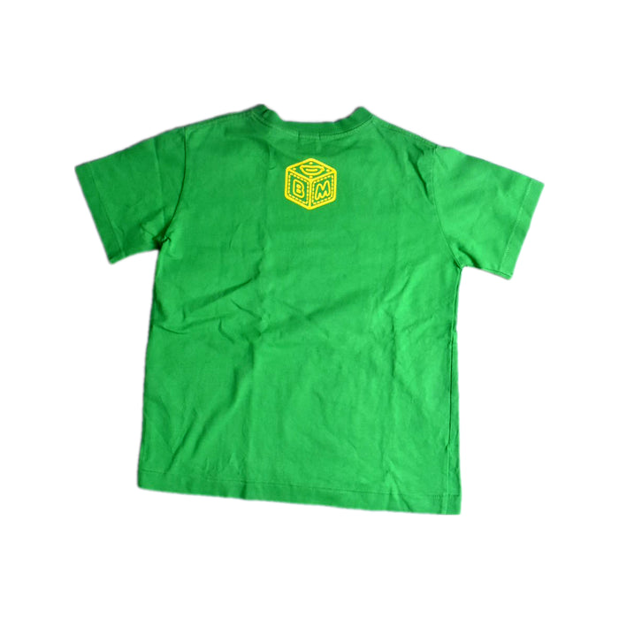 A Green Short Sleeve T Shirts from Bape by A Bathing Ape in size 7Y for boy. (Back View)