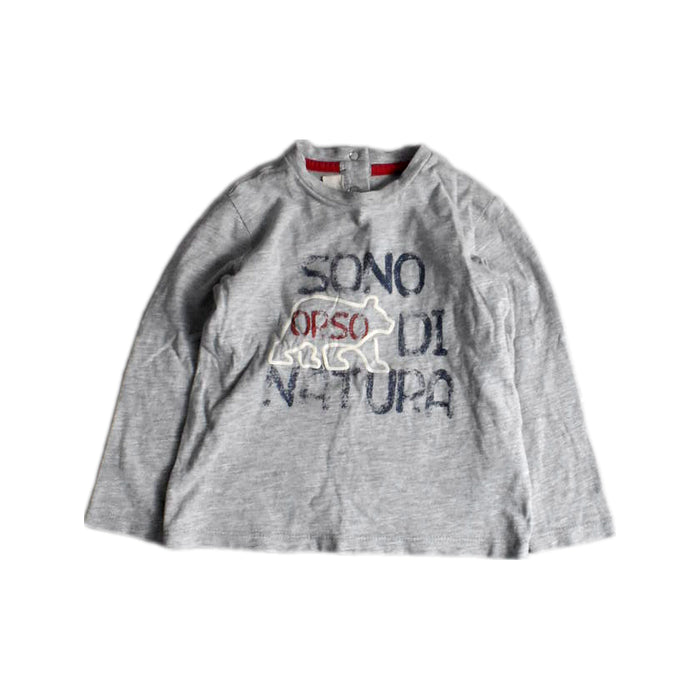 A Grey Long Sleeve T Shirts from Chicco in size 12-18M for boy. (Front View)