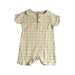 A Beige Short Sleeve Rompers from Mothercare in size 3-6M for girl. (Front View)