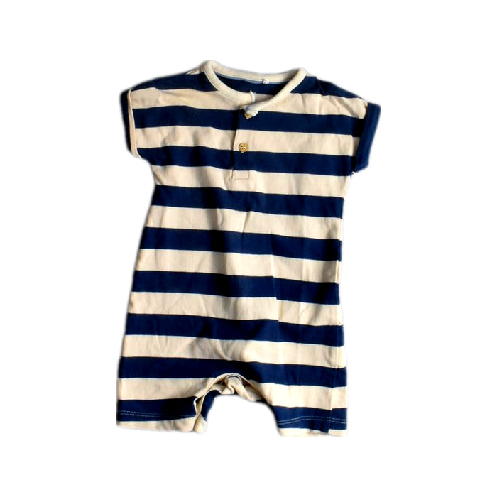 A White Short Sleeve Rompers from Mothercare in size 3-6M for girl. (Front View)