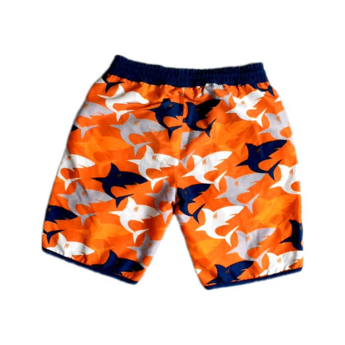 A Orange Swim Shorts from Sandy Feet Australia in size 6T for neutral. (Back View)