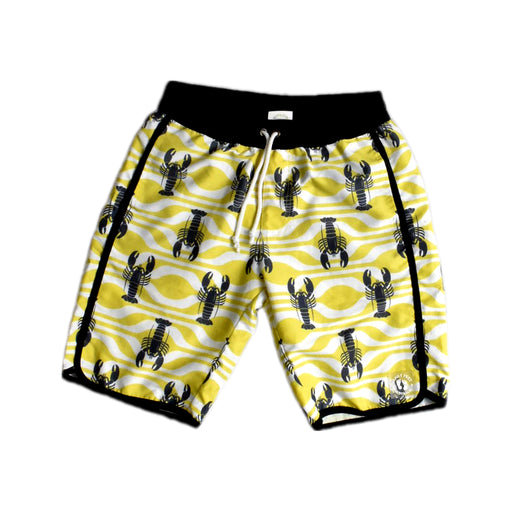 A Yellow Swim Shorts from Sandy Feet Australia in size 8Y for boy. (Front View)