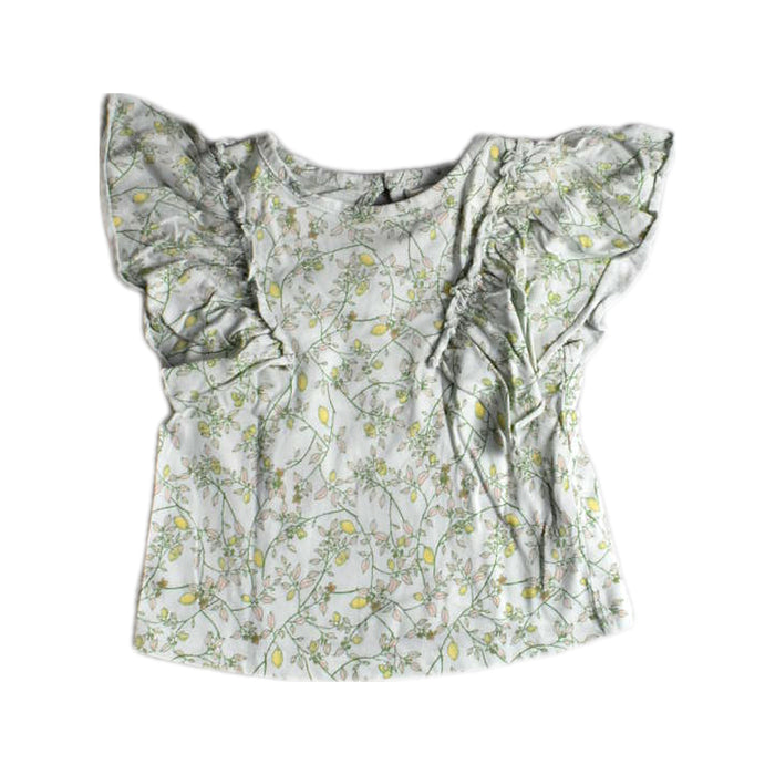 A White Short Sleeve Tops from Gingersnaps in size 2T for girl. (Front View)