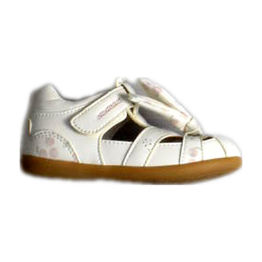 A White Sandals from Dr. Kong in size 3T for girl. (Front View)