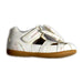 A White Sandals from Dr. Kong in size 3T for girl. (Front View)