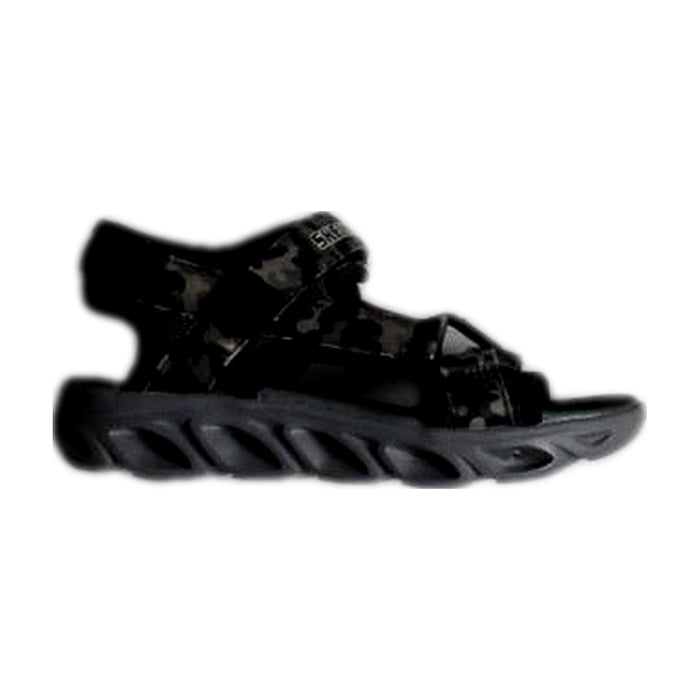 A Black Sandals from Skechers in size 6T for boy. (Front View)