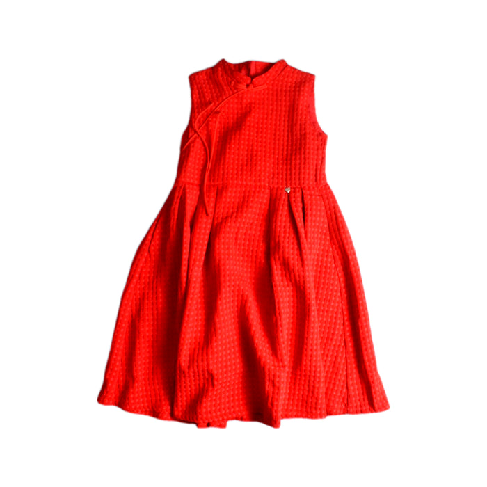 A Red Sleeveless Dresses from bloomB in size 7Y for girl. (Front View)