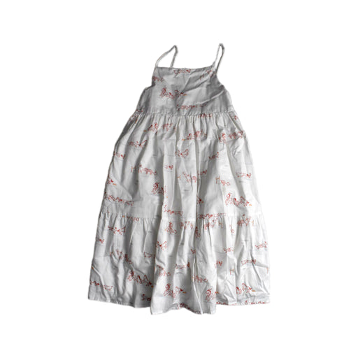 A White Sleeveless Dresses from Elly in size 6T for girl. (Front View)