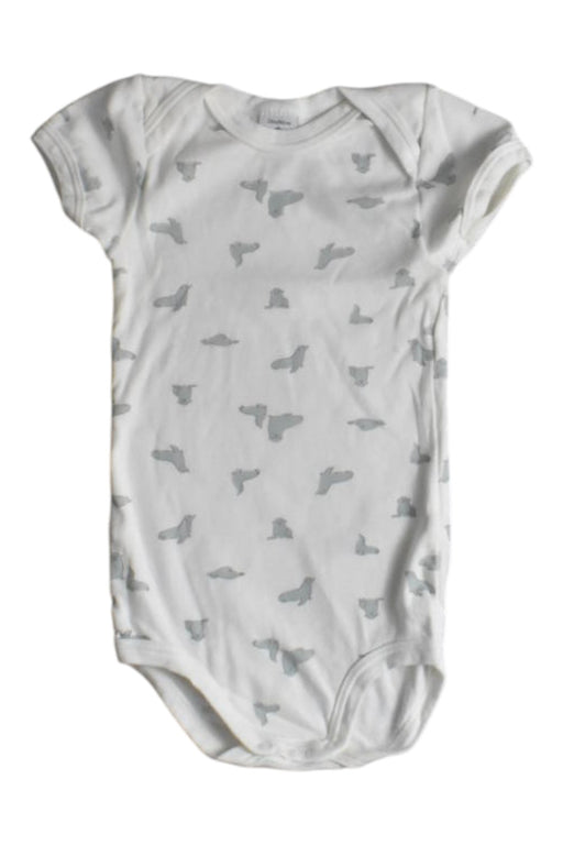 A Navy Short Sleeve Bodysuits from Petit Bateau in size 2T for boy. (Front View)