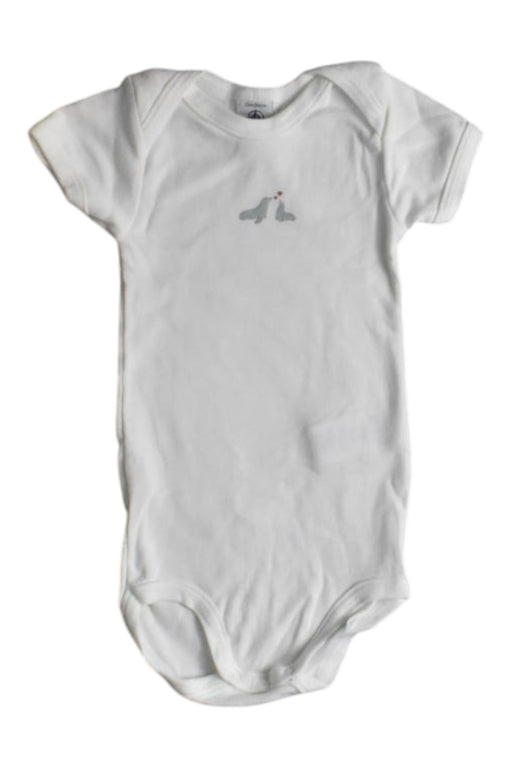 A White Short Sleeve Bodysuits from Petit Bateau in size 2T for boy. (Front View)