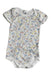A Beige Short Sleeve Bodysuits from Petit Bateau in size 3-6M for girl. (Front View)