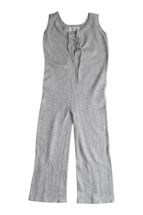 A White Sleeveless Jumpsuits from Excuse My French in size 4T for girl. (Front View)