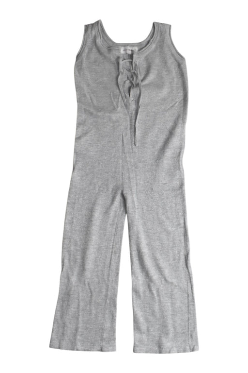 A White Sleeveless Jumpsuits from Excuse My French in size 4T for girl. (Front View)