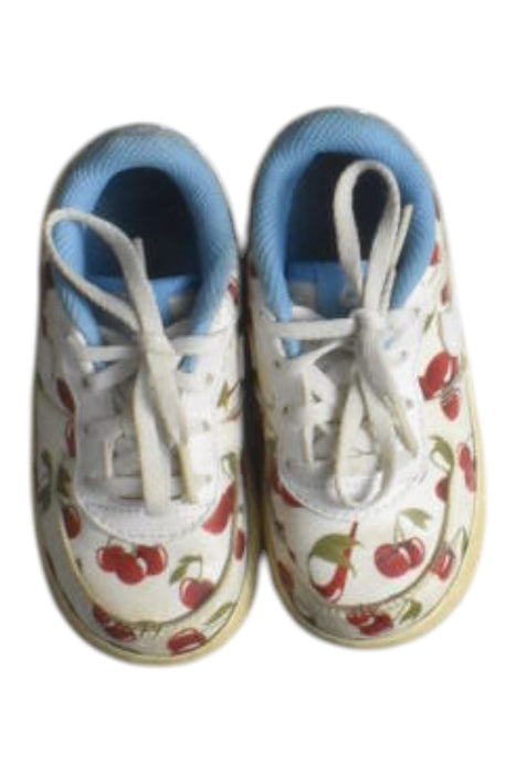 A Grey Sneakers from Nike in size 3T for girl. (Back View)