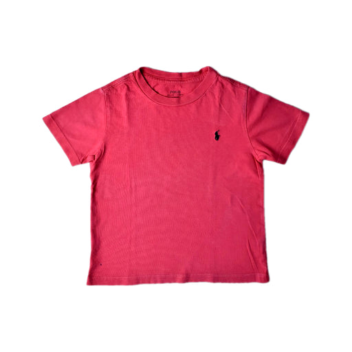 A Pink Short Sleeve T Shirts from Polo Ralph Lauren in size 4T for girl. (Front View)
