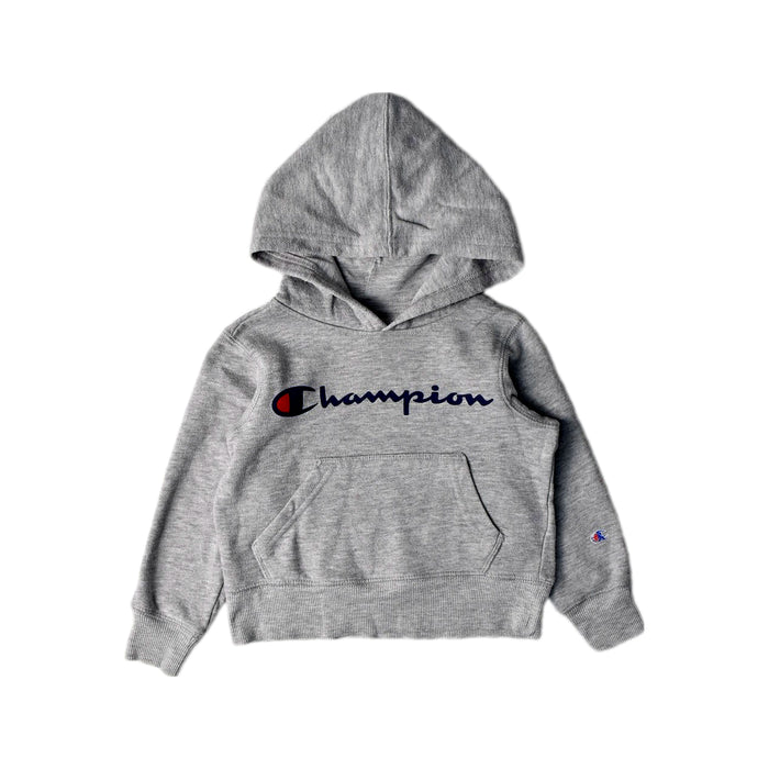 A Grey Hooded Sweatshirts from Champion in size 4T for neutral. (Front View)