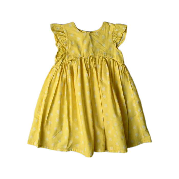 A Yellow Sleeveless Dresses from Mothercare in size 12-18M for girl. (Front View)