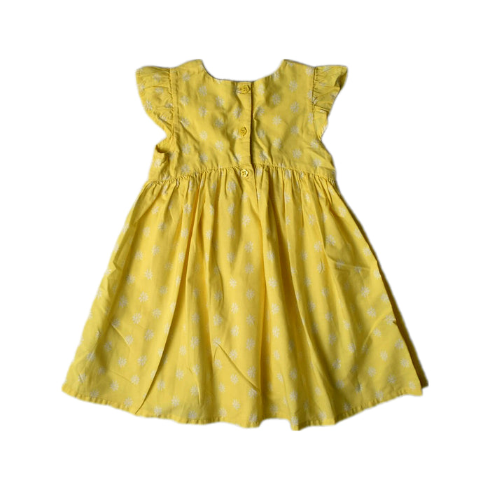A Yellow Sleeveless Dresses from Mothercare in size 12-18M for girl. (Back View)