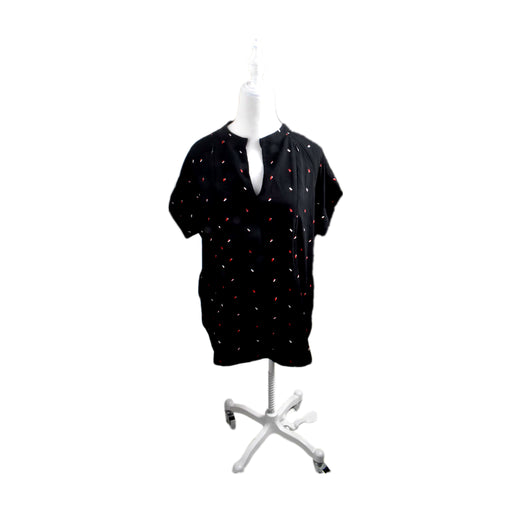 A Black Short Sleeve Tops from Loyal Hana in size Maternity-M for maternity. (Front View)