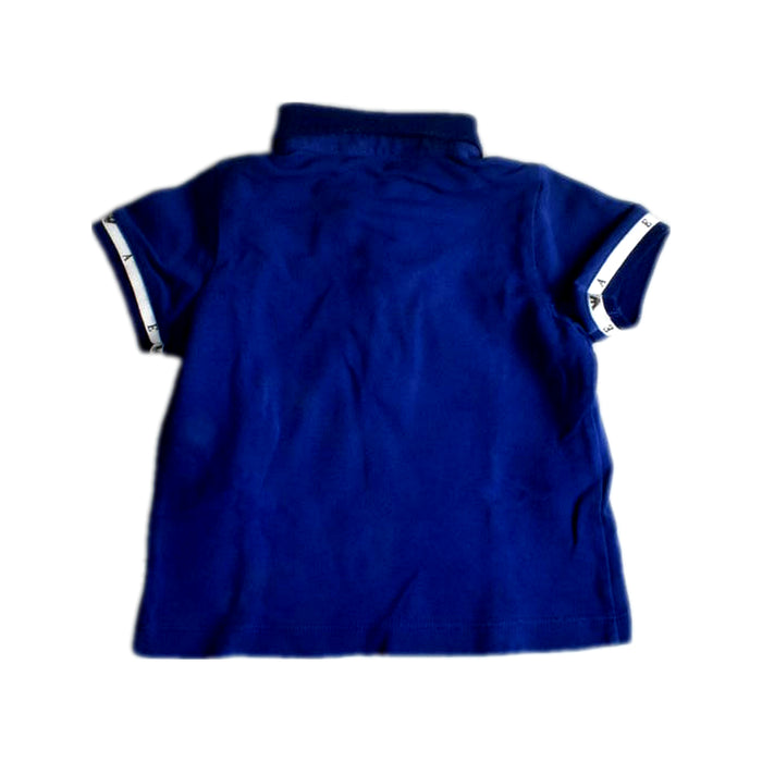 A Blue Short Sleeve Polos from Armani in size 12-18M for boy. (Back View)