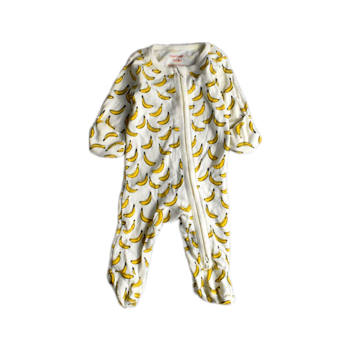 A White Onesies from Le Petit Society in size 0-3M for neutral. (Front View)