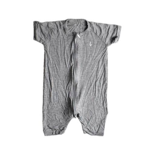 A Grey Short Sleeve Rompers from Raph and Remy in size 18-24M for neutral. (Front View)