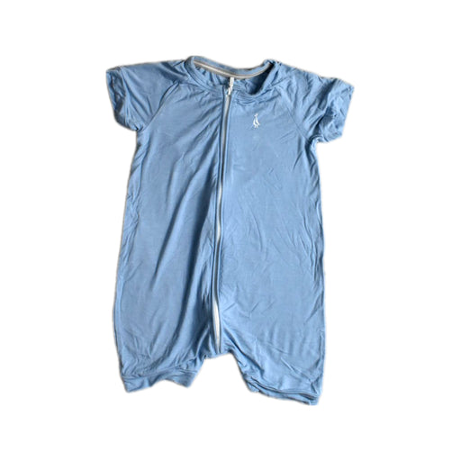 A Blue Short Sleeve Rompers from Raph and Remy in size 12-18M for neutral. (Front View)