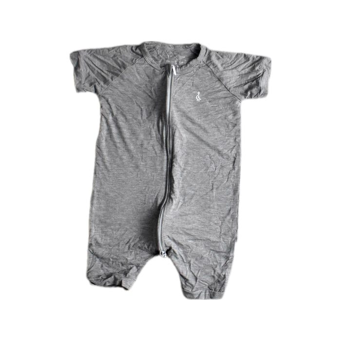 A Grey Short Sleeve Rompers from Raph and Remy in size 18-24M for neutral. (Front View)