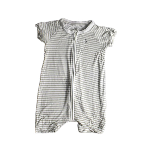 A White Short Sleeve Rompers from Raph and Remy in size 12-18M for neutral. (Front View)
