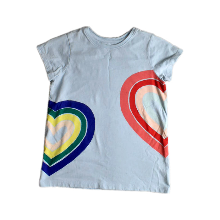 A Blue Short Sleeve T Shirts from Tea in size 7Y for girl. (Front View)