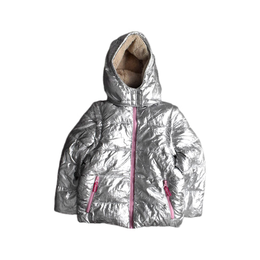 A Silver Puffer/Quilted Coats & Outerwear from Boden in size 6T for girl. (Front View)