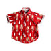 A Red Short Sleeve Shirts from Roses & Rhinos in size 12-18M for boy. (Front View)