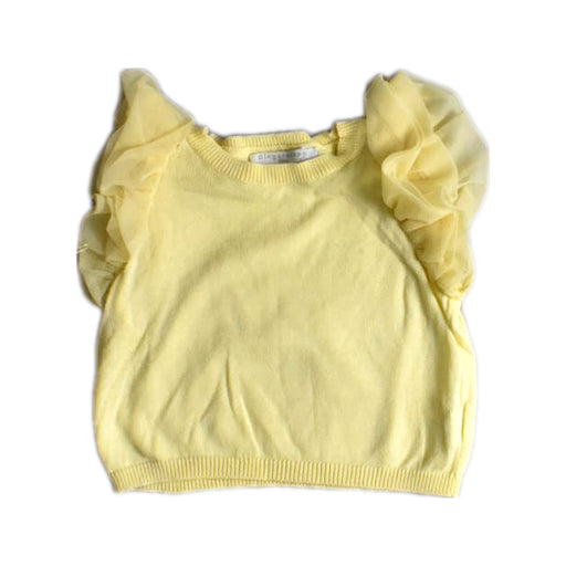 A Yellow Short Sleeve Tops from Gingersnaps in size 12-18M for girl. (Front View)
