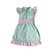 A Green Short Sleeve Dresses from Roses & Rhinos in size 3T for girl. (Front View)
