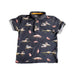 A Black Short Sleeve Polos from Gingersnaps in size 4T for boy. (Front View)