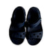 A Blue Sandals from Crocs in size 3T for neutral. (Back View)