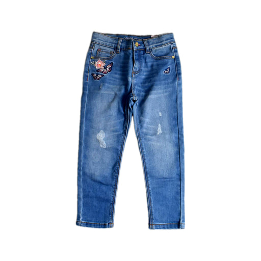 A Blue Jeans from Sacoor in size 4T for girl. (Front View)