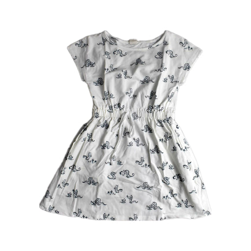 A White Short Sleeve Dresses from Elly in size 6T for girl. (Front View)