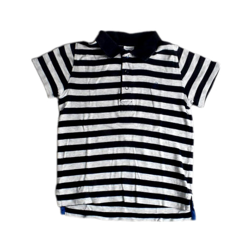 A Black Short Sleeve Polos from Petit Bateau in size 3T for boy. (Front View)
