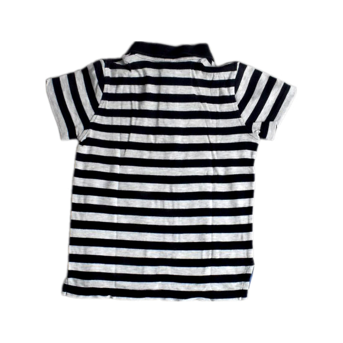A Black Short Sleeve Polos from Petit Bateau in size 3T for boy. (Back View)