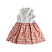 A White Sleeveless Dresses from Le Petit Society in size 5T for girl. (Front View)