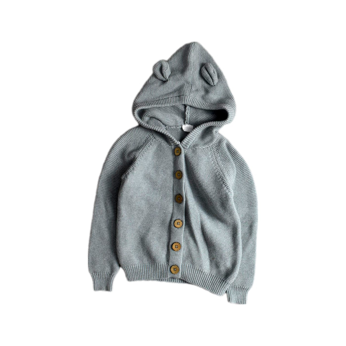 A Grey Cardigans from Jamie Kay in size 4T for neutral. (Front View)