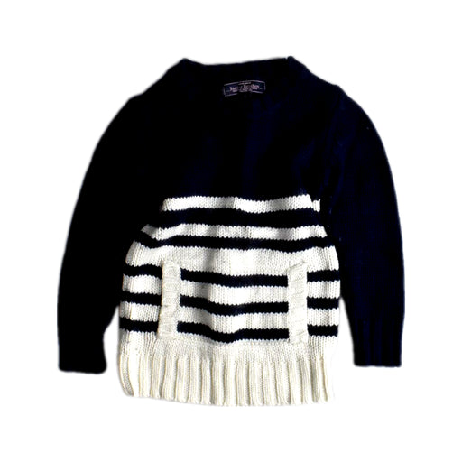 A Navy Knit Sweaters from Sacoor in size 4T for boy. (Front View)