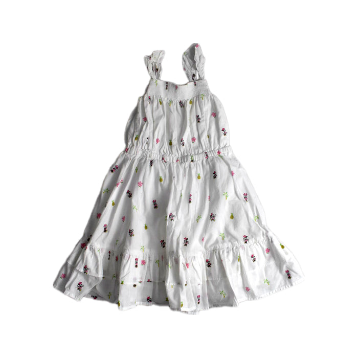 A White Sleeveless Dresses from Janie & Jack in size 7Y for girl. (Front View)